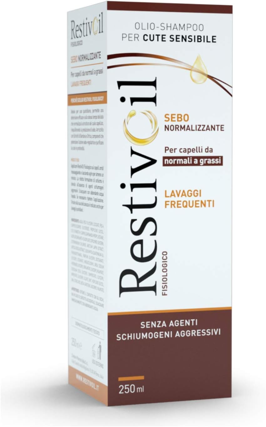 Shampoo Per Capelli Normali E Grassi Con Azione Sebo Riequilibrante Fisiologico Olioshampoo 250 Ml by RestivOil