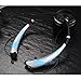 Wireless Bluetooth Headphones Bluetooth 4.1 Music Stereo Headset Earphones with Microphone Vibration Neckband Sports Style Silver-Blue