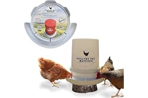 POULTRY PRO FEEDER The Original Poultry Pro Waterer | DIY Chicken Waterer for Chicken Coop | Hands Free Poultry Waterer Suitable for Pigeons, Ducks, Chickens & Other Smaller Birds - Fits All 5 Gallon Buckets