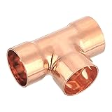 uxcell 1 Pcs 1.26 inch Tee Copper Fitting Tee