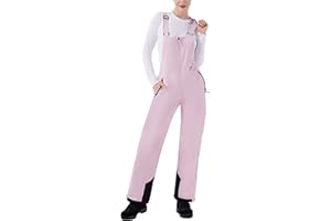 WULFUL Womens Insulated Snow Bibs Waterproof Winter Ski Pants Snowboarding Overalls