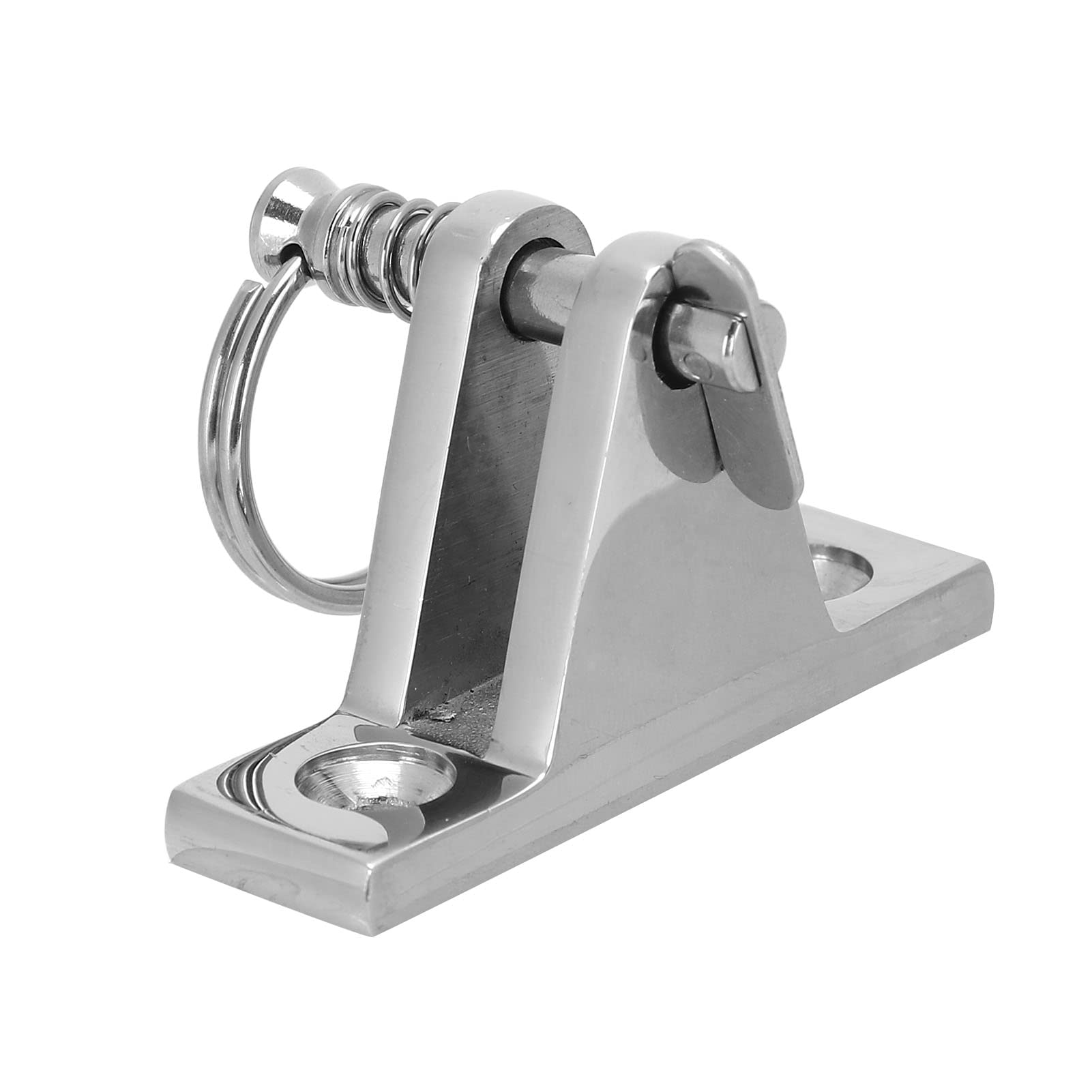 Boat Deck Hinge, 1pc 90 Degree Deck Hinge 316 Stainless Steel Marine Boat Canopy Cover Deck Mount Bimini Top Fitting with Removable Quick Release Pin for Boat Kayak Canoe Yacht