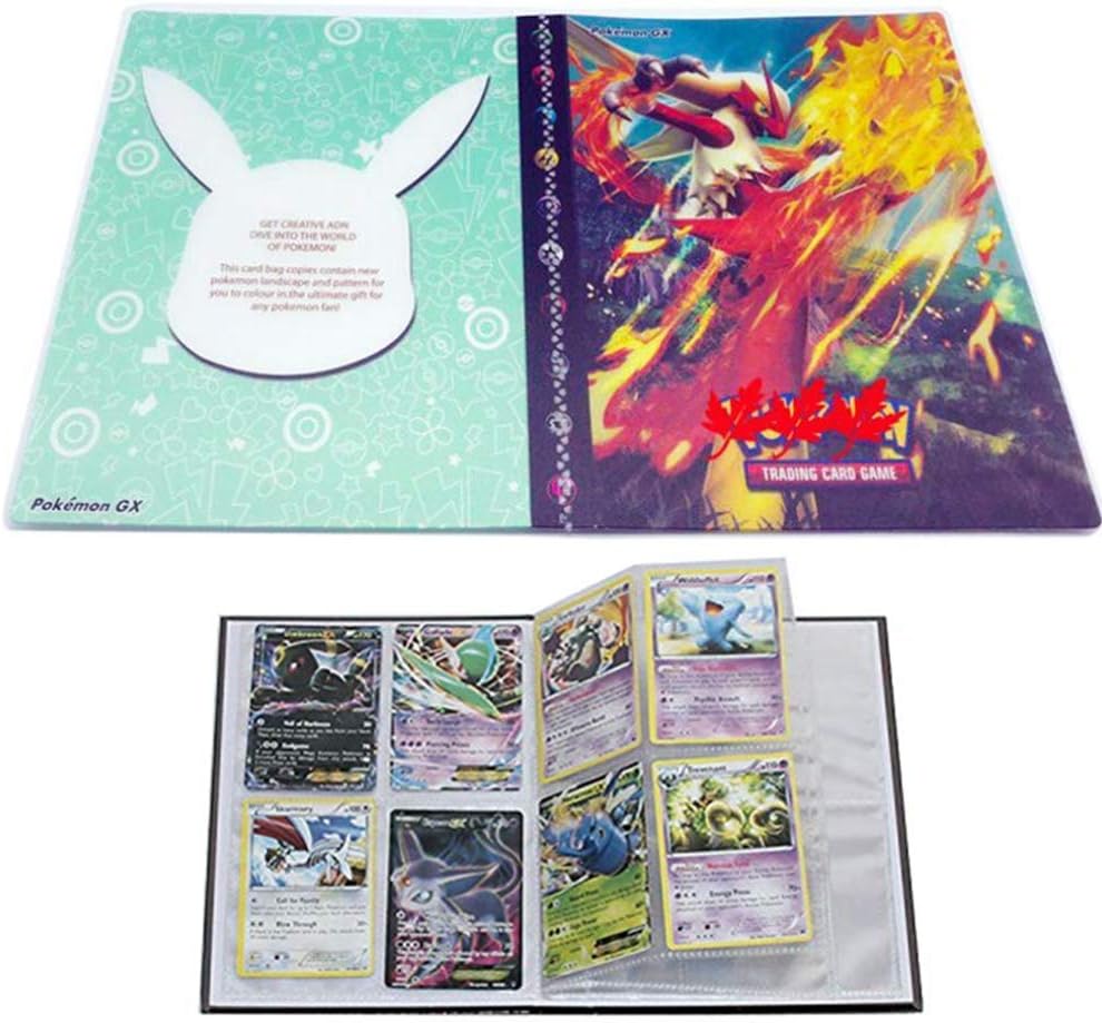 UHIPPO Pokemon Cards GX EX Trainer Collectible Cards Holder Binder Albums, 30 Page, Can Hold Upto 240 Cards (Blaziken)