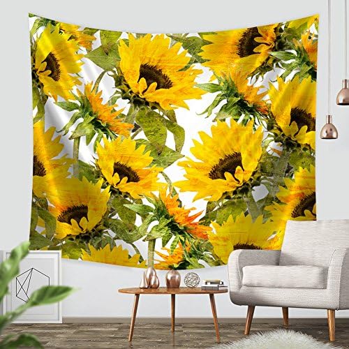 ZBLX Tapestry by, Sunflowers Forever Tapestry Wall Hanging-Light-Weight Polyester Fabric Wall and Home Decor. (51.2"X59.1")