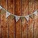 INFEI Flower White Lace & Burlap Fabric Flags Bunting Banner Garlands for Wedding, Birthday Party, Outdoor & Home Decoration