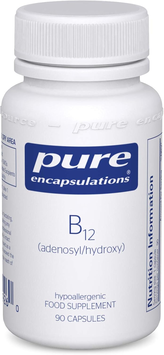 Pure Encapsulations B12 (Adenosyl/Hydroxy) - Hypoallergenic Blend with Vitamin B12-90 Capsules, 90 count (Pack of 1)