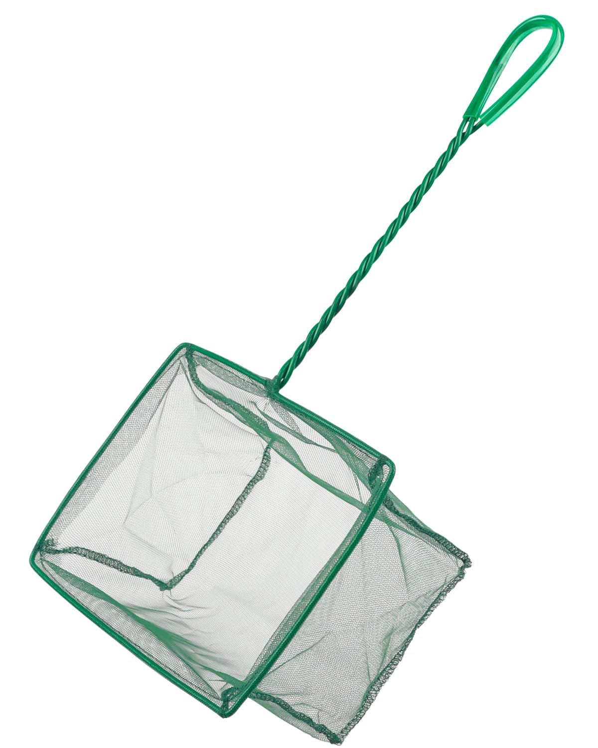 Uniclife 20 cm Aquarium Fish Net Fine Mesh Fish Catch Nets with 26 cm Plastic Handle - Green