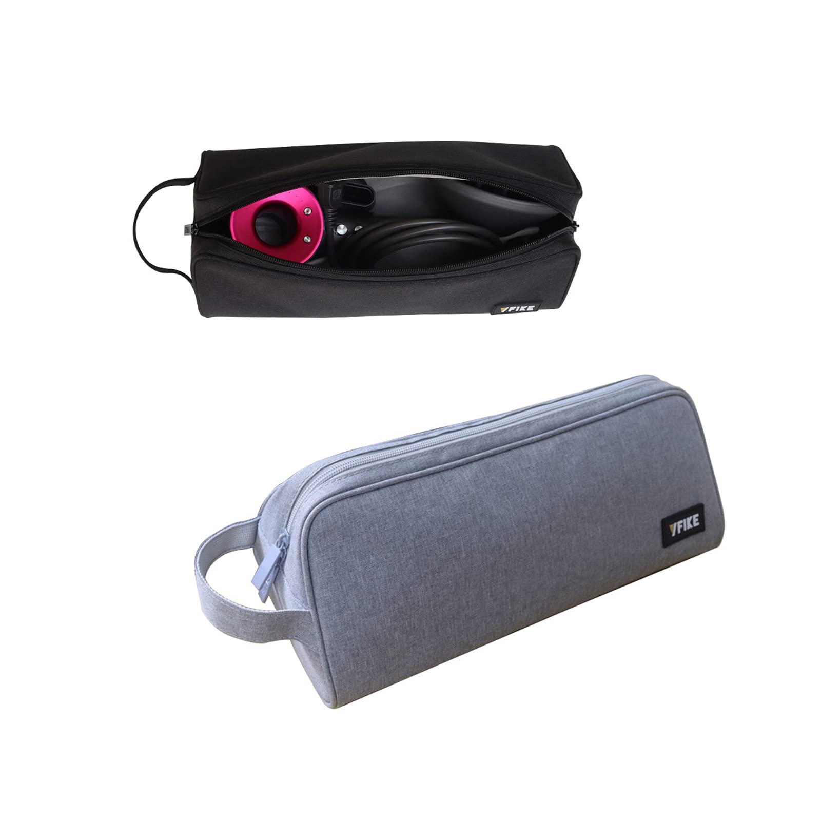 Hosoncovy Double Layer Travel Case Carrying Case Storage Bag Protective Case for Dyson Supersonic Hair Dryer HD03/HD08 for Dyson Airwrap Styler and Accessories (Grey)