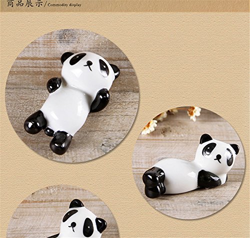 8 Pcs Set Cute Panda Ceramic Ware Chopsticks Stand Rest Rack - Thumbnail 4