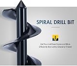 CO-Z 86cm Manual Post Hole Digger Fence Post Auger Garden Earth Drill 24cm Bit view 4