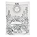 BLEUM CADE Tarot Tapestry The Moon The Star The Sun Tapestry Medieval Europe Divination Tapestry Wall Hanging Tapestries Mysterious Wall Tapestry for Home Decor (51"&times;59", The Sun) primary