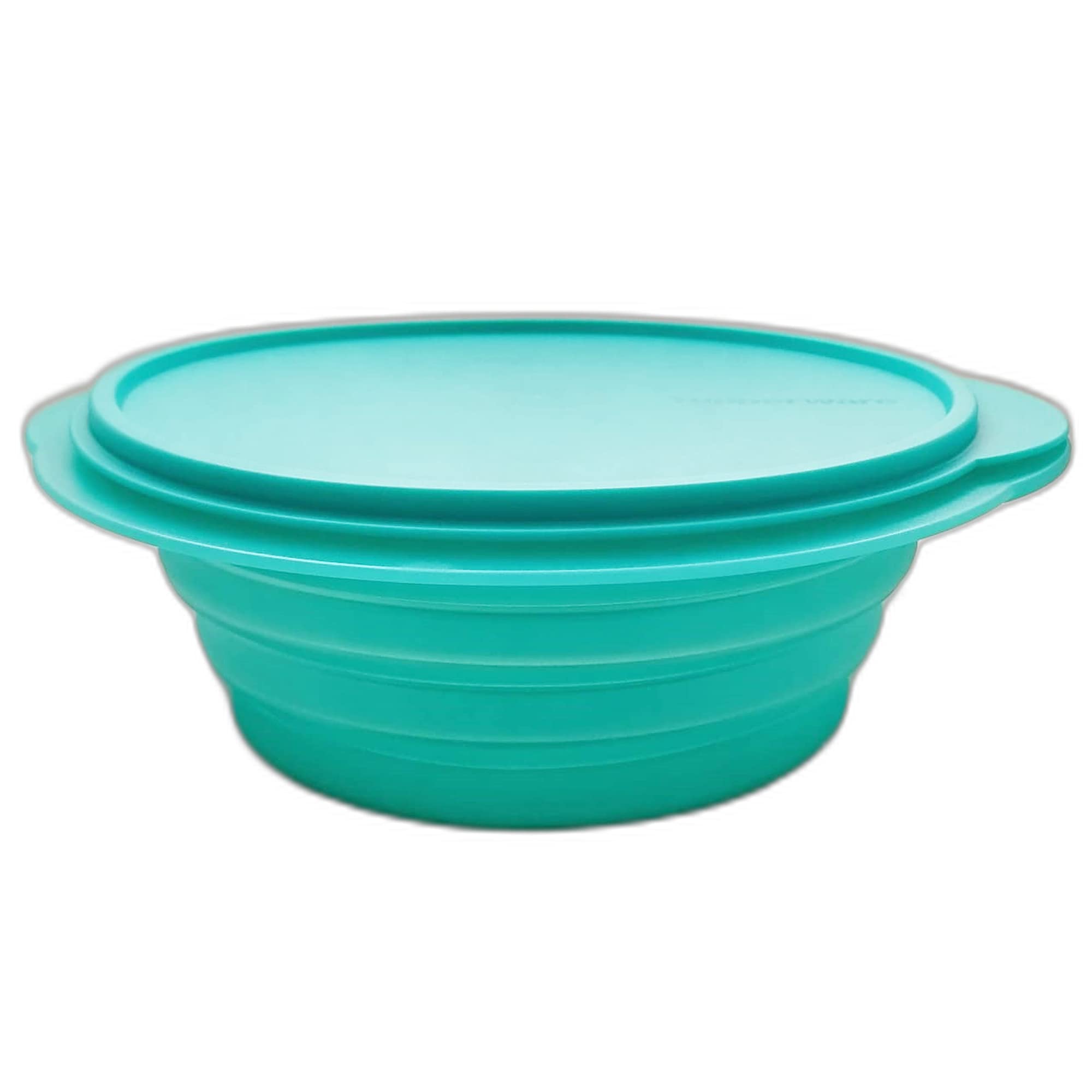 Tupperware Küchenhelfer Plate Mini-Max 1.5 L Turquoise Folding Plate with Lid