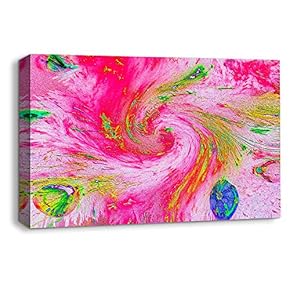 Canvas Wall Art Beautiful Abstract Ink Painting Artwork for Home Prints Framed - 12x18 inches