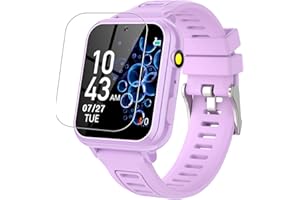 WISZODET Kids Smart Watch Girls Gifts for Age 5-12, 24 Puzzle Games HD Touch Screen Watches with Video Camera Music Player Pedometer Flashlight 12/24 hr Birthday Gift 6 7 8 Year Old Girl