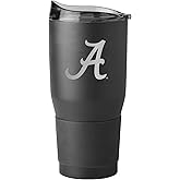 Logo Brands NCAA 30 oz Powder Coat Tumbler - Double-Wall, Vacuum-Insulated Stainless Steel With High-Lip Slider Lid–Keeps Drinks Hot Or Cold For Hours – Ideal For Tailgates & Everyday Use