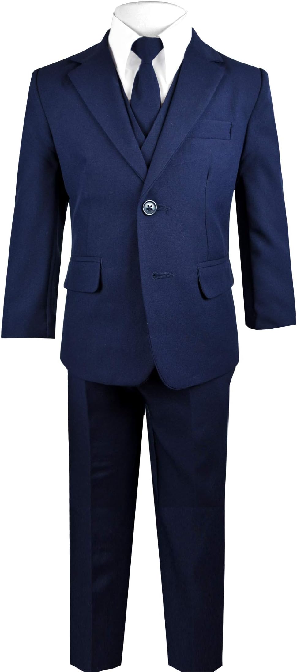 Boys Solid Suit and Tie Formal Outift