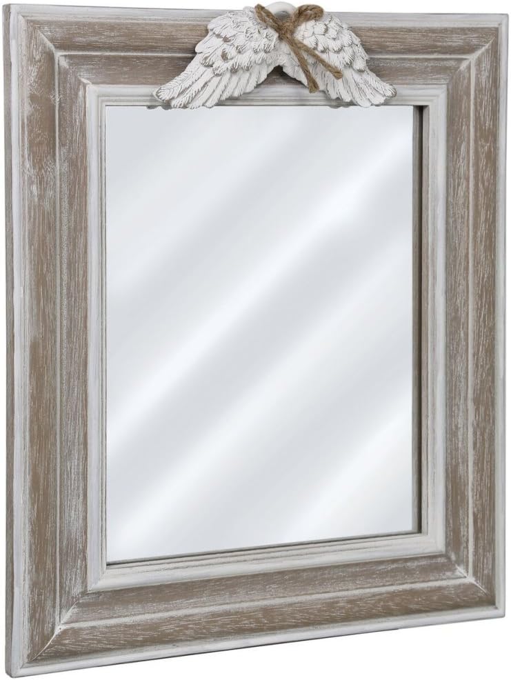 HOME IS HEAVEN Medium Natural Wood Angel Wing Mirror