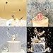 Star Cake Topper Gold Moon and Stars Cupcake Toppers Decorations for Girl's Happy Birthday Wedding Valentine's Day Baby Shower Baking Party Supplies (Big Stars)