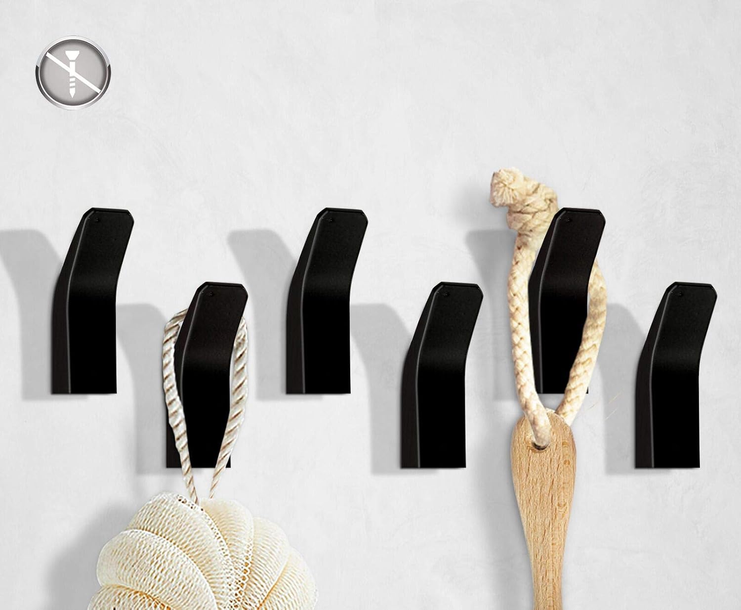 FORMIZON 6 Piezas Gancho Toallero, Ganchos Adhesivos para Pared, Gancho Pared Baños, Ganchos para Baños, Dormitorios, Cocinas