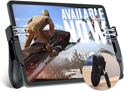 Amazon 強化版六本指 Cod 荒野行動 Pubg Mobile Ipadコントローラー ゲームパッド 引き金式高速射撃ボタン Iphone Android対応 高感度 高精度 射撃ボタン 優れたゲーム体験 人間工学設計 エイムアシスト ブラック Becamo ジョイスティック 通販