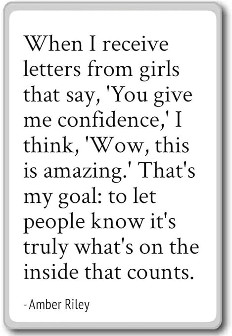 Imán para nevera con citas de Amber Riley, Blanco: Amazon.es: Hogar