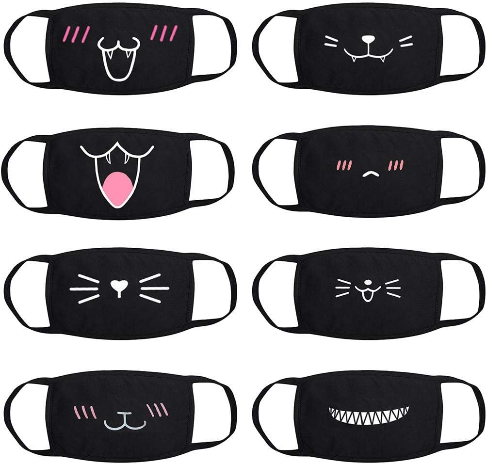 HETde Anti-dust Black Mouth Mask Unisex Cotton Face Mask Anime Mask For Cycling Camp Dustproof Anti Pollution Face Mask Mask,Anti-Pollution Sports Mask