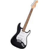 Fender Squier Debut Stratocaster HT HSS Beginner Electric Guitar, Black | Starter electric guitar, HSS pickups, hardtail bridge, 2-year warranty, free lessons included, kids and adults