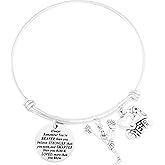 HUTIMY Cheerleader Bracelet for Teenagers Gifts Young Senior Little Teen Cheer Team Present Cheerleading Charm Bracelet