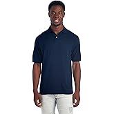 Jerzees Mens Men's Short Sleeve Polo Shirts, Cotton Blend, Two Button Closure, Regular Fit, Sizes S-5x