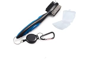 XinTan Tiger Golf Club Brush Groove Cleaner with Retractable Zip-line and Aluminum Carabiner Cleaning Tools