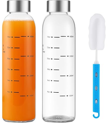Amazon.com: Aquasana Premium Borosilicate Glass Water Bottles and BPA Free  Lid with Stainless Steel Cover, 550ml, 6-pack : Sports & Outdoors