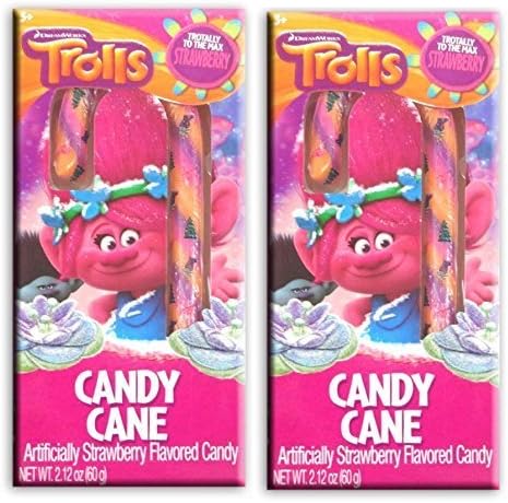 2-Count Dreamworks Trolls Jumbo Candy Cane Stocking Stuffer