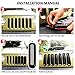 RENHAIGY Front Grille Grill Mesh Inserts Matte Black Guards for 2007-2017 Jeep Wrangler JK Unlimited Rubicon Sahara Accessories(Pack of 7)