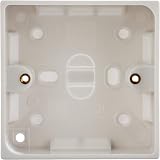 Merriway BH04175 Moulded Surface Pattress Back Box 1-Gang 35mm Deep White view 3