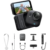 Insta360 GO Ultra Creator Bundle Black - 4K Hands-Free Vlogging Camera | POV Cam, 1/1.28" Sensor, 53g Lightweight, 156&deg; FOV, 200-Min Battery Life, Magnetic Wearable Action Camera, Sports, Vlogging