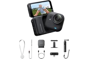 Insta360 GO Ultra Creator Bundle Midnight Black - Tiny Hands-Free 4K Cam, Lightweight & Portable, Low Light Excellence, Mount