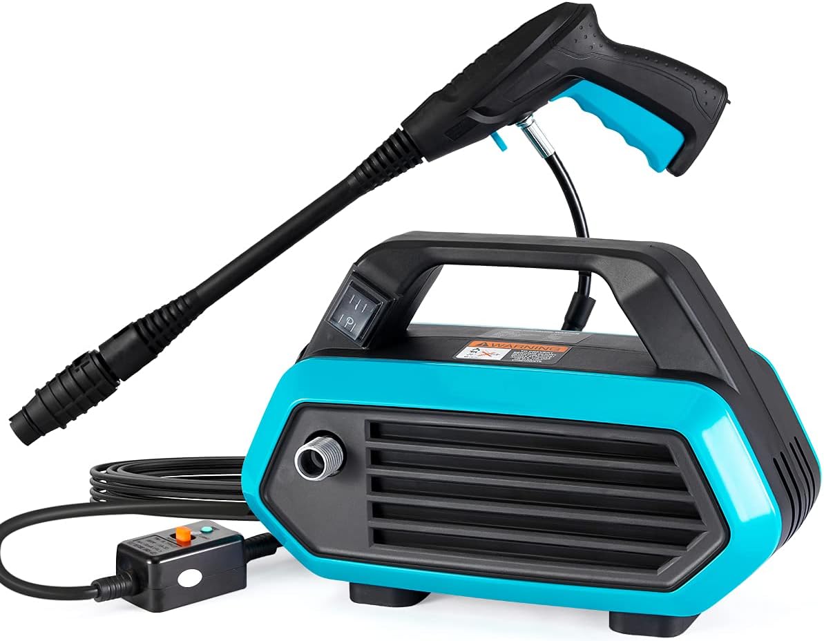 MELLCOM 1500PSI Pressure Washer 1.58GPM Electric Power Washer with Nozzle/ Spray Gun Wand high-Pressure Hose Leak-Proof Power Cord, Car Washer with Garden Connector Detergent Bottle : Garden & Outdoor