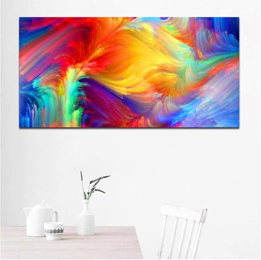 Arte Abstracto Lienzo Arte De La Pared Feliz Para La Decoracion