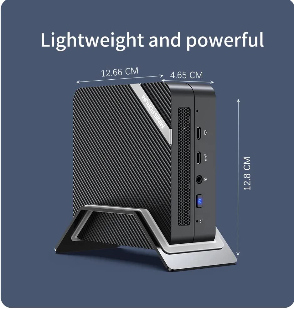 MINISFORUM DeskMini UM580D Mini PC AMD Ryzen 7 5800H DDR4 32GB RAM+512GB NVMe SSD Desktop Computer, 2xHDMI+1xUSB-C 4K@60Hz Outputs, 2.5G LAN, USB 3.2, AMD Radeon Graphics Mini Computer