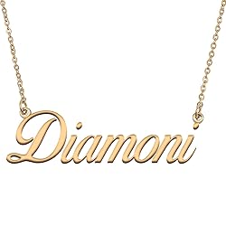HUAN XUN Customized Custom Simple Any Name Necklace