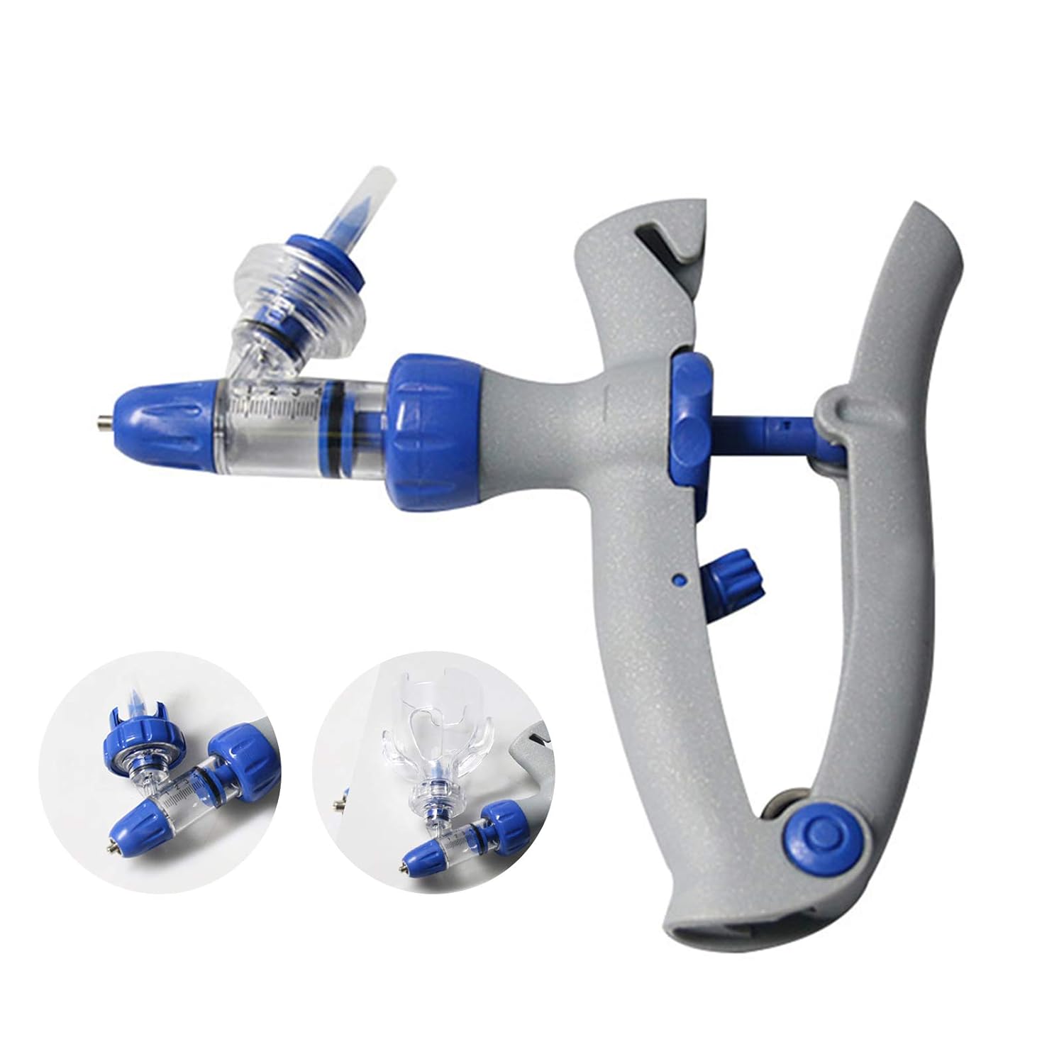 Decdeal 5ml Cattle Syringe Gun Adjustable and Continuous Syringe