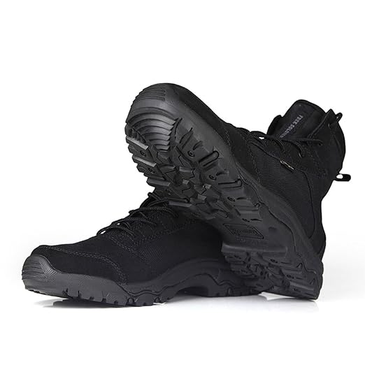 title=FREE SOLDIER, anfibi da uomo, scarponcini stringati in stile militare leggeri e