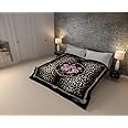 Solaron Queen Flower Leopard Black Korean Mink Blanket