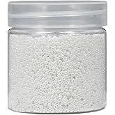 Bala&Fillic 12/0 Seed Beads White Pearl Colors About 10000pcs/grams in Box, Size 2mm Small Craft Seed Beads for Jewelry Making (White Pearl)