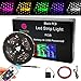 Battery Powered LED Strip Lights,Geekeep Waterproof RGB LED Light Strips,Flexible and Cuttable Rope Light with Battery Pack and USB Cable,17 Key RF Wireless Remote Controller-Black (2m/6.56ft)
