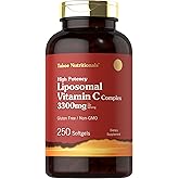 Tahoe Nutritionals Liposomal Vitamin C Complex | 3300mg | 250 Softgels | High Potency | Non-GMO, Gluten Free Supplement
