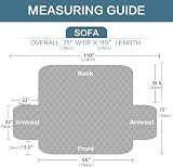 H.Versailtex Reversible Sofa Cover 3 Seater Water Resistant Black Gray view 2