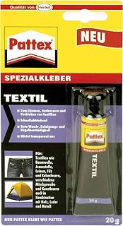 Pattex PXST1 Spezialkleber Textil, für gewebte Stoffe, Tube mit 20 g