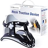 Neck Stretcher Cervical Traction, Adjustable Neck Traction Device, Neck & Shoulder Pain Relief, Neck Brace for Improved Spine Alignment, Used for Home, Office, Outdoor (Black)