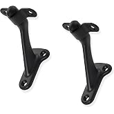 ZAUYX 2 Pack 3 Inch Hand Rail Bracket Black Stair Brackets Heavy Duty Handrail Brackets for Stairways Handrail Staircase Bracket
